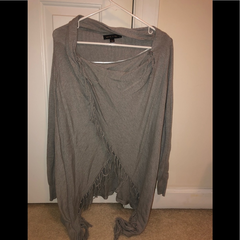 Grey Poncho Top